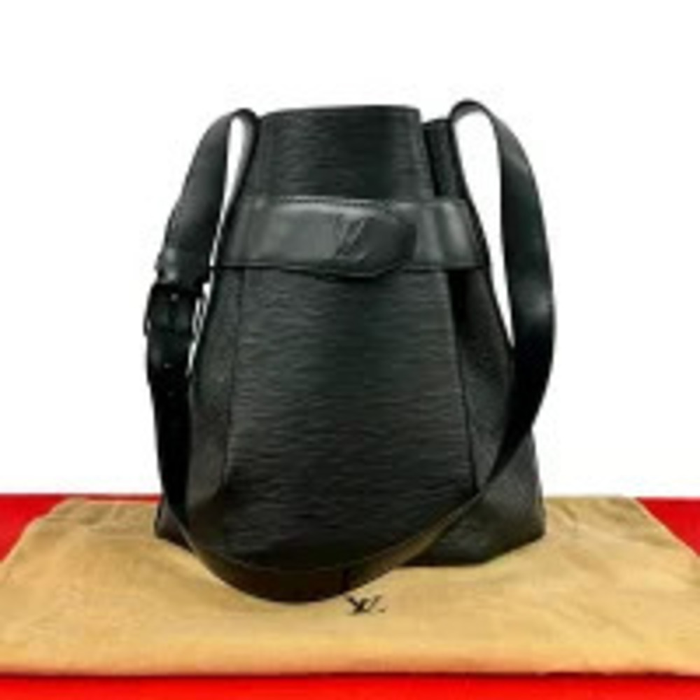 Louis Vuitton Sac Depaule Epi Leather Shoulder Noir Black